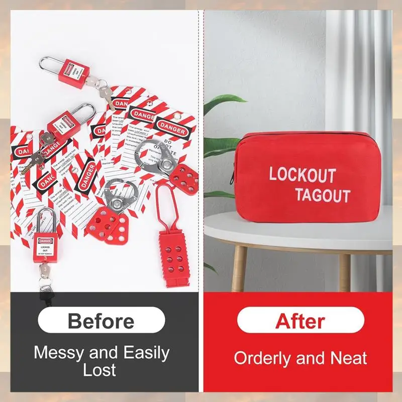 

2025 New-Lockout Tagout Kit Electrical-Group Lockout Haspstags,Lock Out Industrial Tools 2 Key Per Lock For Facotory Protect Saf