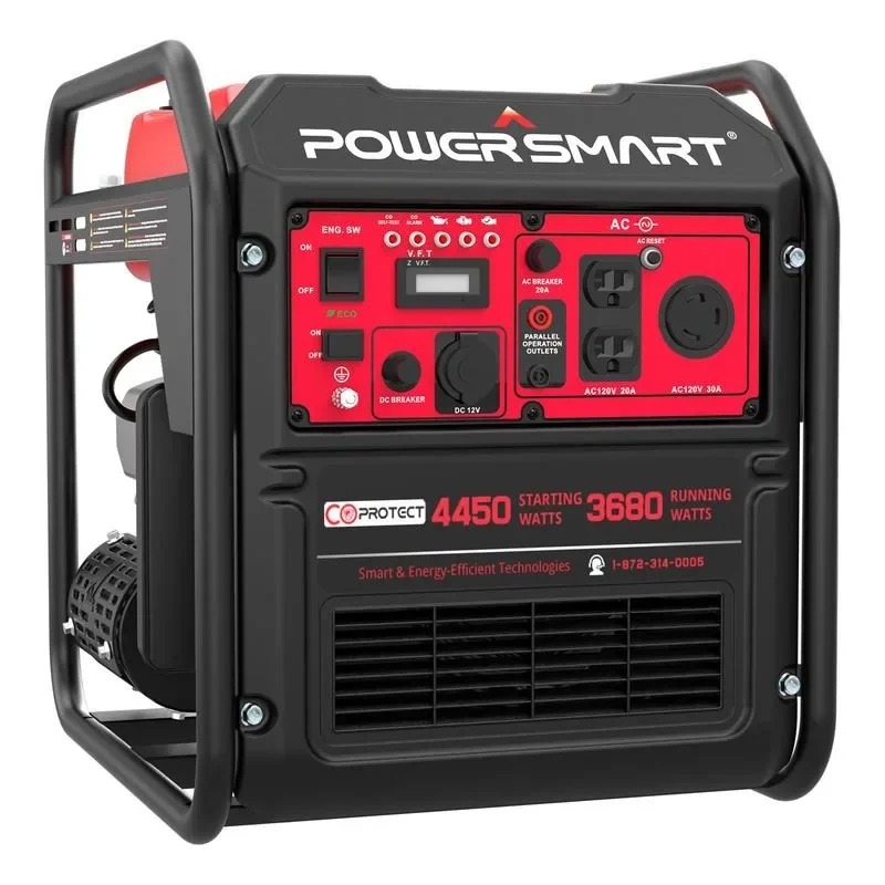 PowerSmart 4450-Watt Gas Powered Portable Generator with Inverter Technology, CO Sensor,RV Ready 30A Outlet, MB5040C