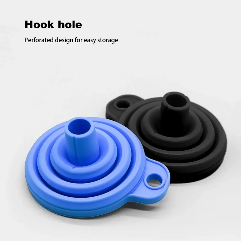 Foldable Silicone Funnel Portable Collapsible Oil Transfer Funnel For Car Engine Fuel Coolant Liquid Filling Tool
