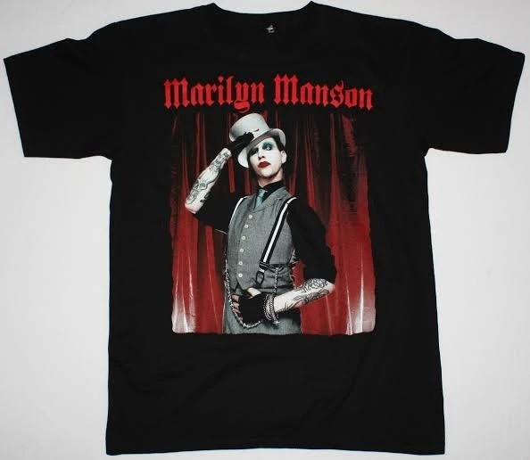 Marilyn Manson T-shirt Vintage Loose Oversized Unisex Print T-shirts for Men Women Fashion Hip Hop high quality Couples Classic