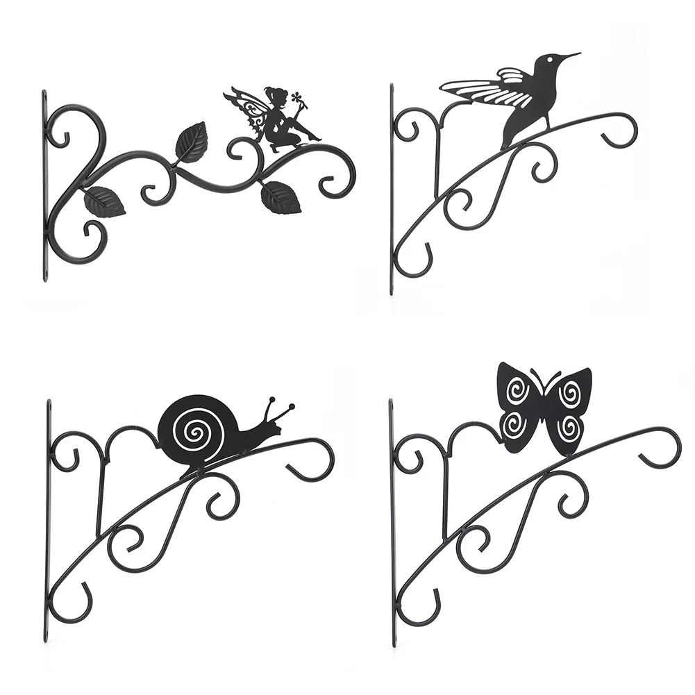 

11,8-дюймовый подвесной кронштейн для растений, деревенский домашний декор, железная декоративная настенная вешалка, крючки, изогнутая вешалка для растений для фонарей для кормушек для птиц