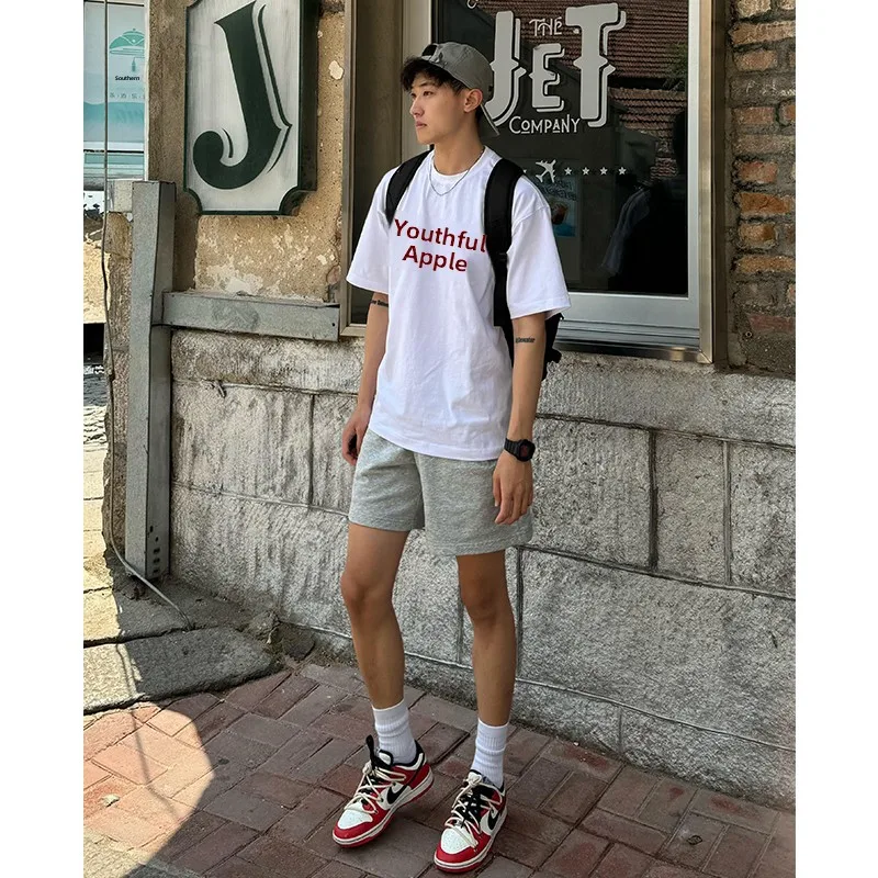 

Light ey Baskeall orts Men's Summer Youth Running Sports Pants Cleanfit Casual Five-Quarter Length Straight Leg Trousers