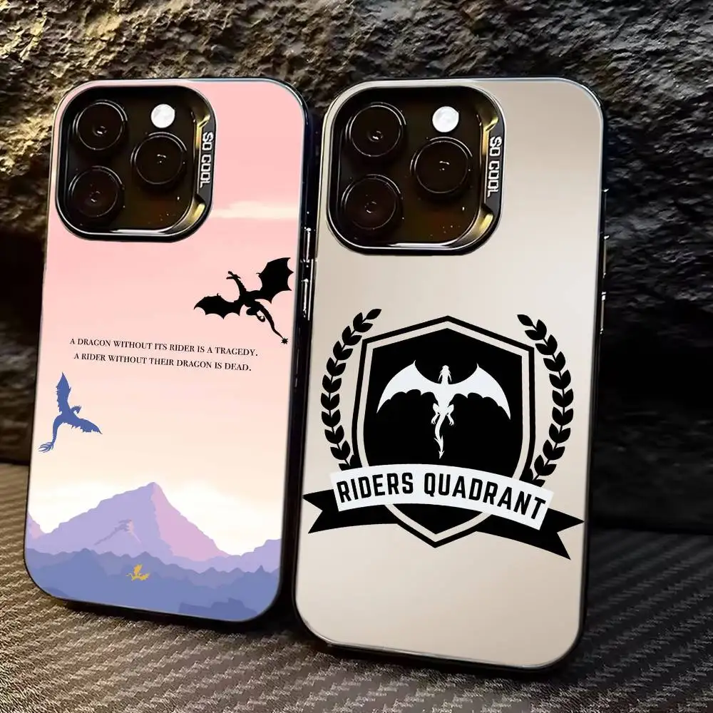 

Fourth W-Wing Dragon Fashion Phone Case For iPhone 17,16,15,14,13,12,11 Plus,Pro Max,XS,Colored Silver Plated Inside Cover