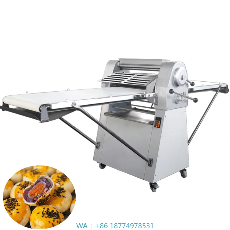 ציוד פיצה פיטה לחם מכונת דחיסת רולר שולחן עליון גיליון בצק מכונת דחיסת צק מאפייה