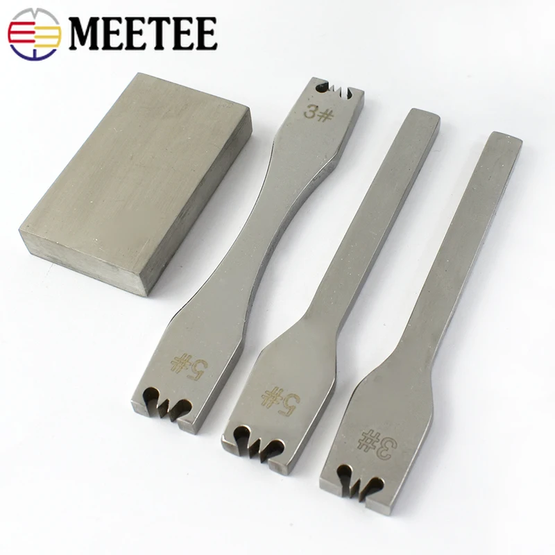 Meetee 1 zestaw 3 #   5 #   Narzędzie do usuwania zębów ze stopu stali Kod ładowania szczypiec do zębów DIY Ręczne narzędzia skórzane Akcesoria