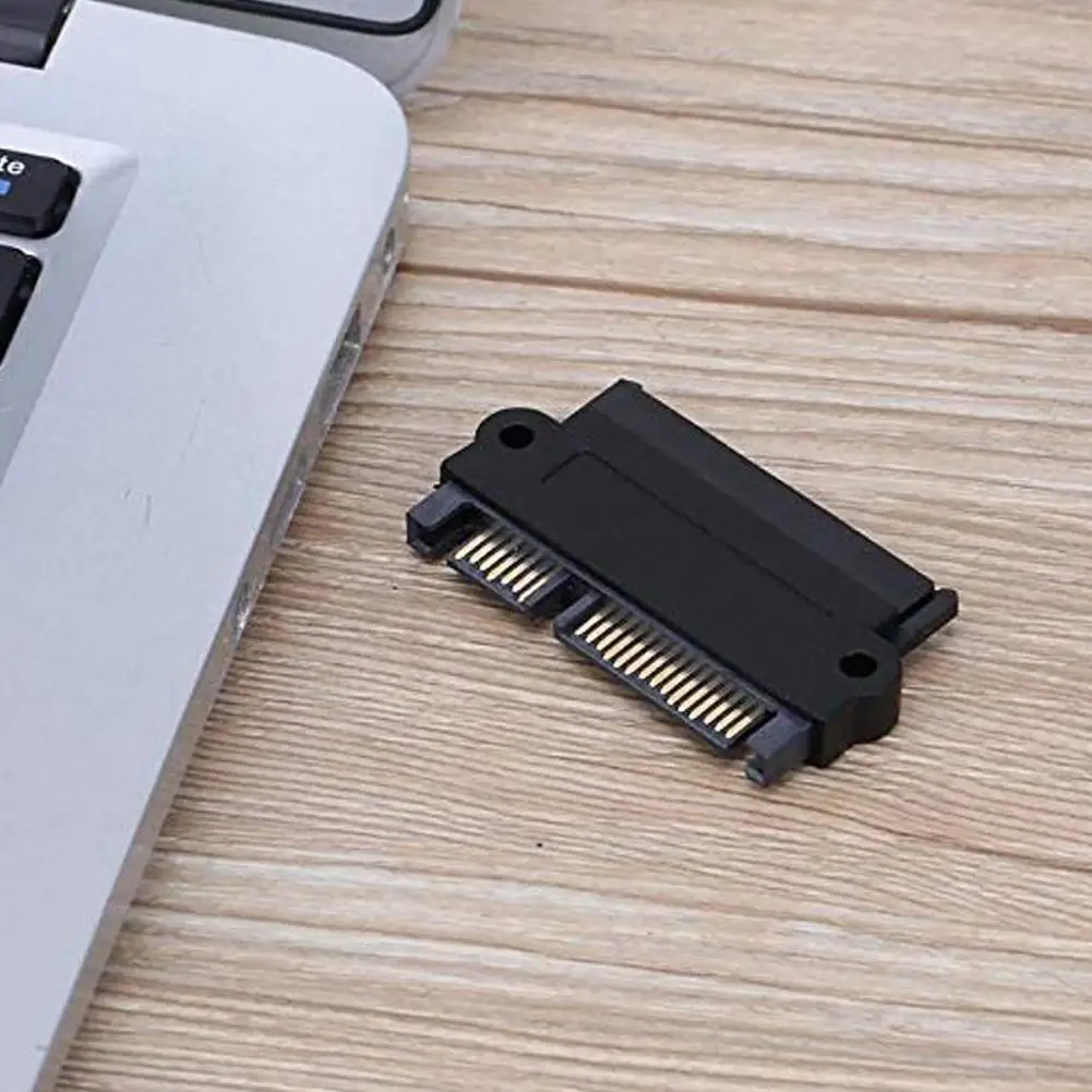 SFF-8482 SAS 22 Pin To 7 Pin + 15 Pin SATA Hard Disk Drive Raid Adapter Straight Head Portable Durable High Quality For PC