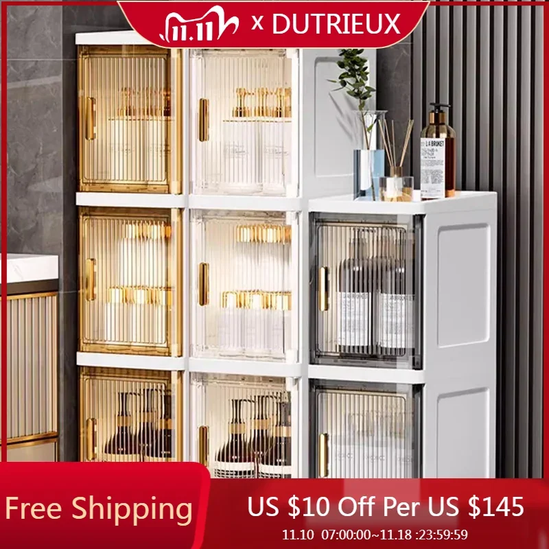 

Luxury Slim Bathroom Cabinet Mirror Storage Organizer Kitchen Cupboard Makeup Display Living Room Vestidores Hotel Furniture