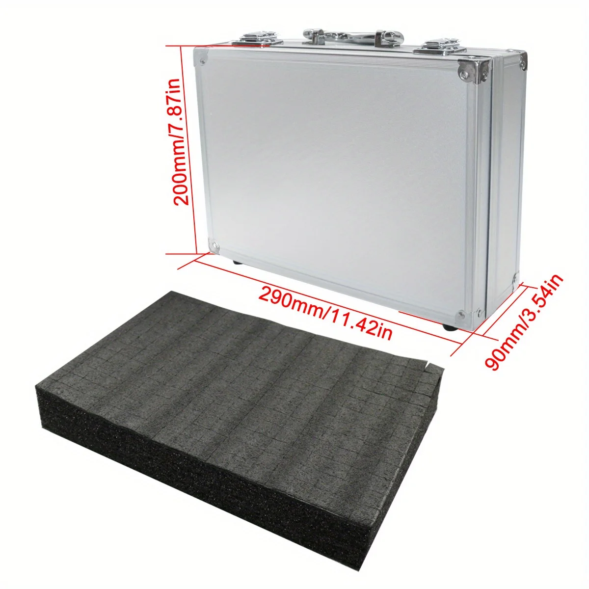 Aluminium-Werkzeugkasten zur sicheren Aufbewahrung von Geräten, Instrumentenkoffer, Fotografie-Aufbewahrungsbox für Heimfotografie und Inspektionswerkzeuge – Detail 4