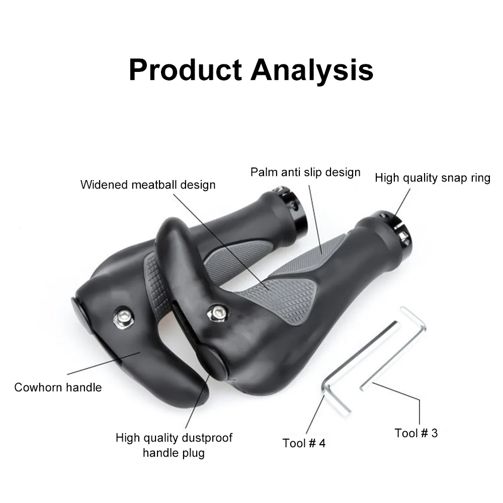 2023 Bicycle Grips Anti-Skid Rubber Integrated MTB Cycling Hand Rest Mountain Bike Handlebar Casing Sheath Shock Absorption