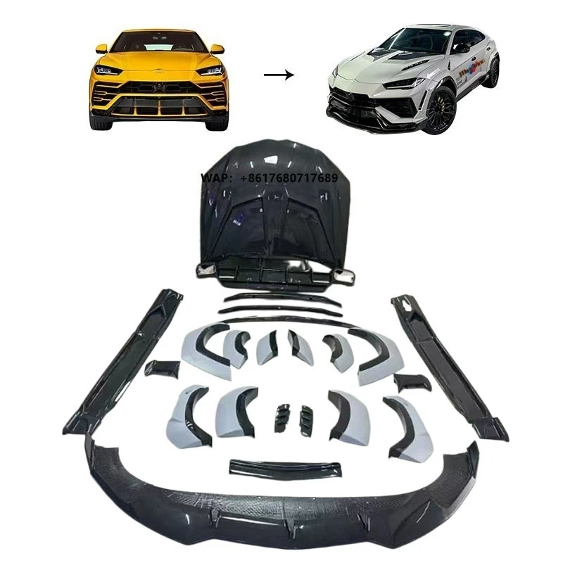 Wet Carbon Fiber Body Kit for  Urus 2018-2021 Upgrade 1016 Style Front Lip Side Skirts Rear Diffuser Tuning Parts