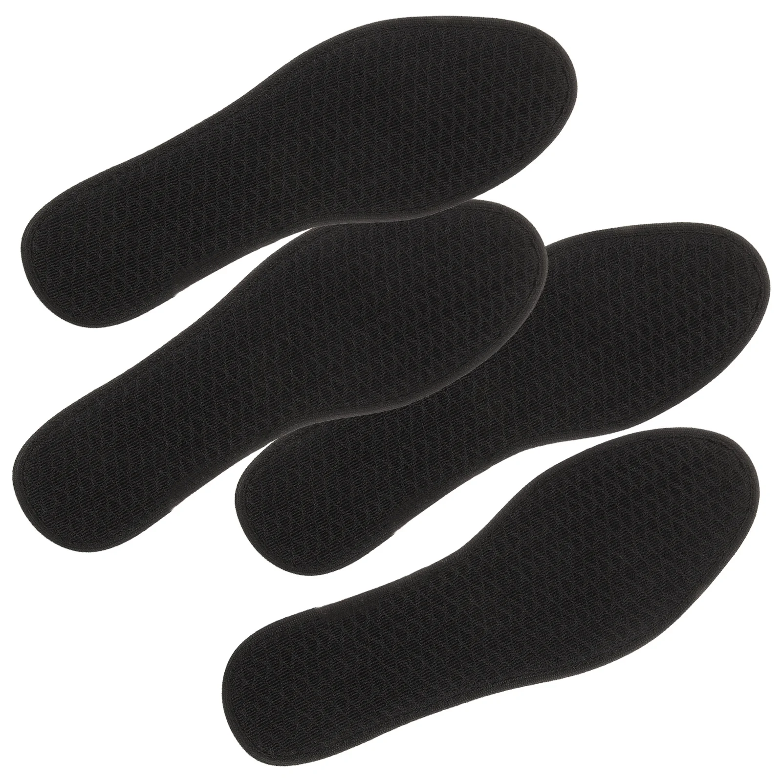 

2pcs 2 Pairs Breathable Anti Odor Shoe Inserts Charcoal Insoles Thin Replaceable Inner Pads For Sneakers Athletic Shoes Comfort