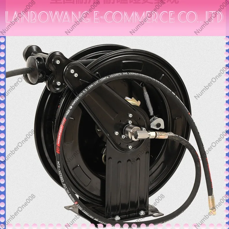 Auto Rewind Hose Reel Spring Driven for Car Wash High Pressure Cleaning Water Air Heavy Duty Wall Mount