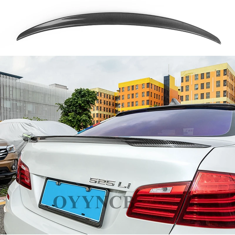 

FOR BMW 5 Series F10 F18/F10 M5 Sedan P Style Carbon Fiber Rear Spoiler Trunk Wing 2009-2017 FRP Glossy Black Forged Carbon