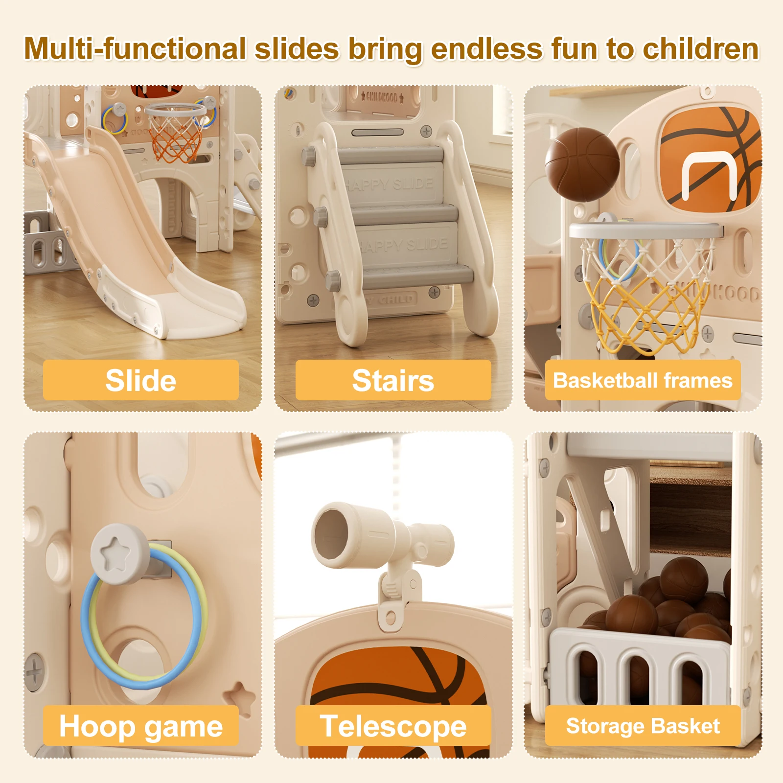 Baby slide Home Storage Slide Children\'s Indoor Home  Multifunction Park Baby Family Amusement Swing Playground