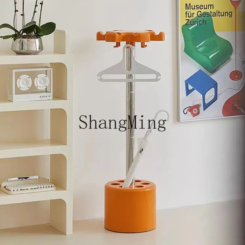 

CL creative coat rack household floor-to-ceiling hanger foyer umbrella bucket stainless steel storage rack