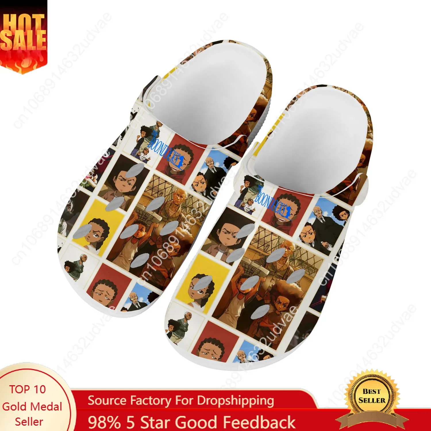 

Boondocks Huey Riley Freeman Water Shoes Mens Womens Comfortable Fashion Home Garden Clogs Customizd Sandals Beach Hole Slipper