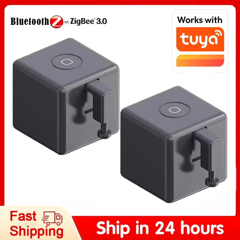 Zigbee 3.0 Bluetooth Smart Fingerbot Switch For Tuya Garage Curtains Button Robot Pusher Voice Assitant For Alexa Google Home