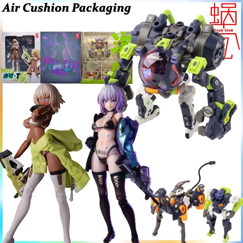 

Snail Shell Genuine 1/12 Series Health Operation Milk Tea Girl Miu Ke·T‌ RobotBuild Modified Seawolf Action Figures Model Toy