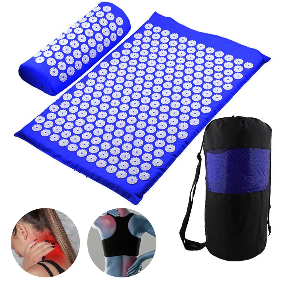 65*40CM Massager Cushion Massage Mat Acupressure Relieve Back Body Pain Spike Mat Acupuncture Yoga Mat/Pillow массажная подушка с подогревом xiaomi 8h hot compression massage sleeping pillow zd2 pro