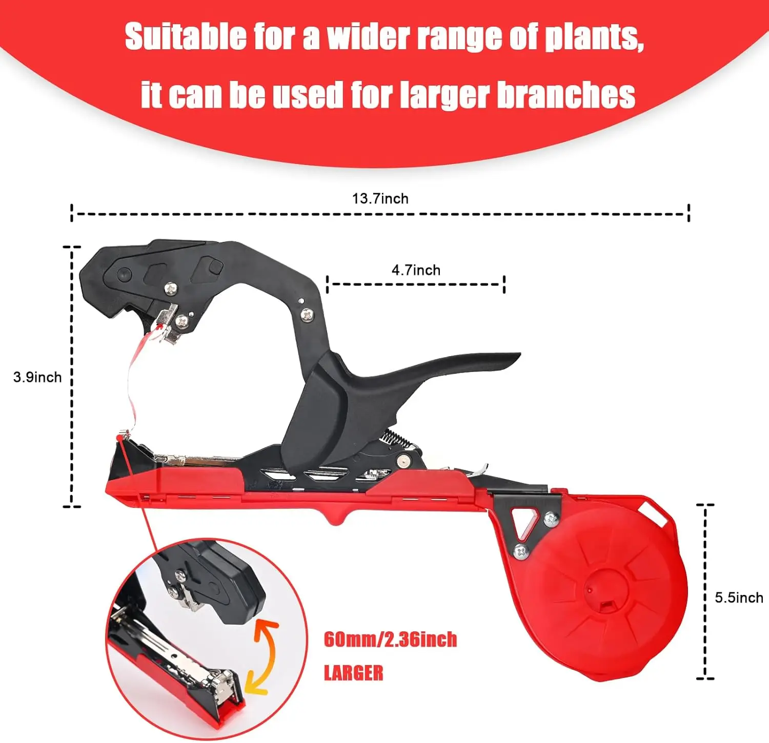 Upgraded Plant Tying Machine,Plant Tying Tape Tool,Garden Tape Gun,Plant Tape Gun,with a Pair of Gloves,21 Rolls of Tapes and 1 