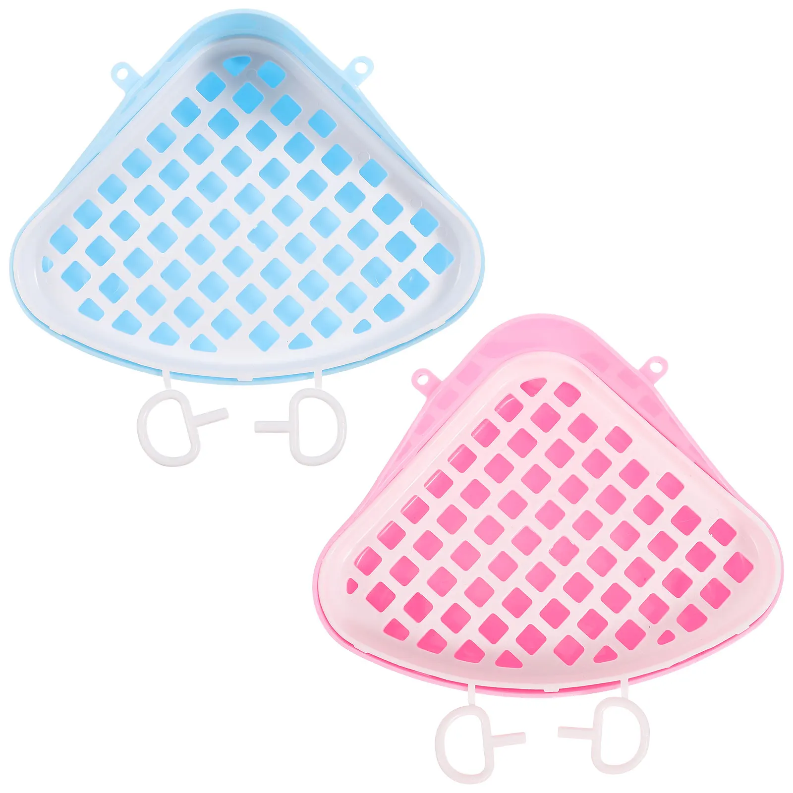 

2pcs Pet Toilet Plastic Training Triangle Bins Small Animal Litter Box Guinea Pig Hamster Ferret House Cleaning