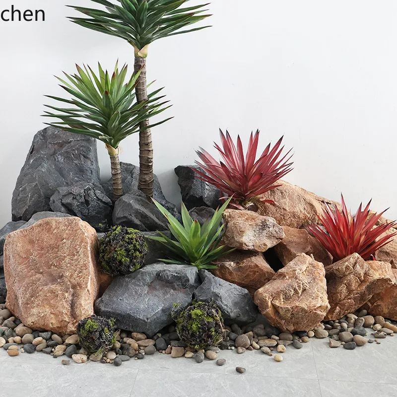 HYS  Ornament PU Hanging Fake Stone Fake Mountain Indoor Landscaping Decoration Floating Foam Sculpture Stone Landscape
