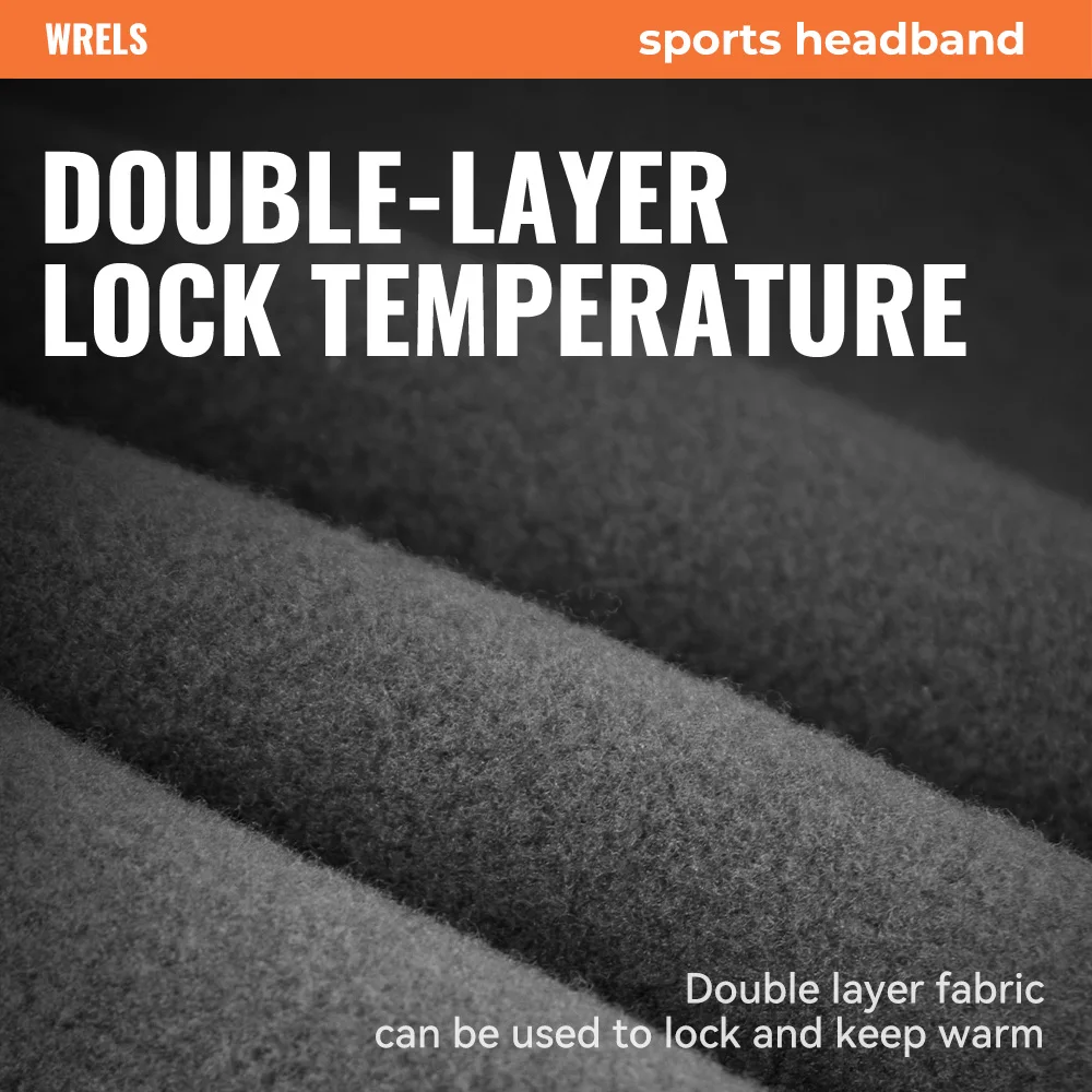 WRELS Fleece Ear Warmers Thermal Headband Double Layer Ear Muffs Windproof Running Sweatband Men Women Ski Cycling Ear Covers