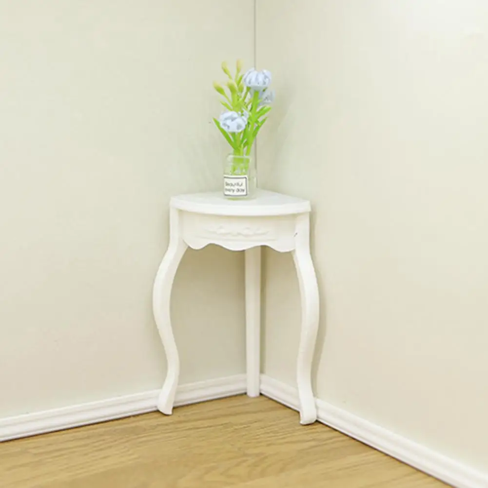 Miniature Furniture Corner Coffee Table 1/12 Scale Realistic PLA Model Imaginative Play Display Furniture Doll House Accessories