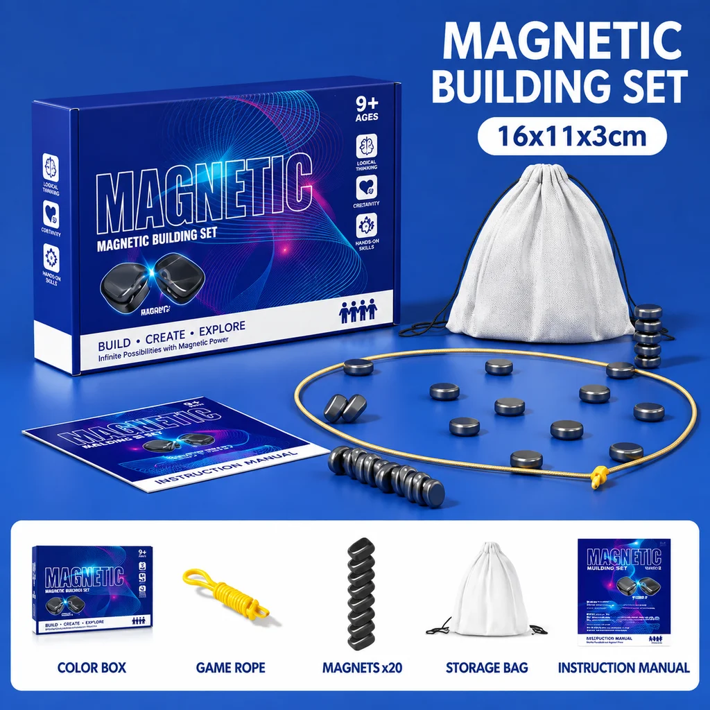 Magnetic Connection Strategy Game Funny Family Board Game for Kids Adults Party Night Travel Gift Ages 9+