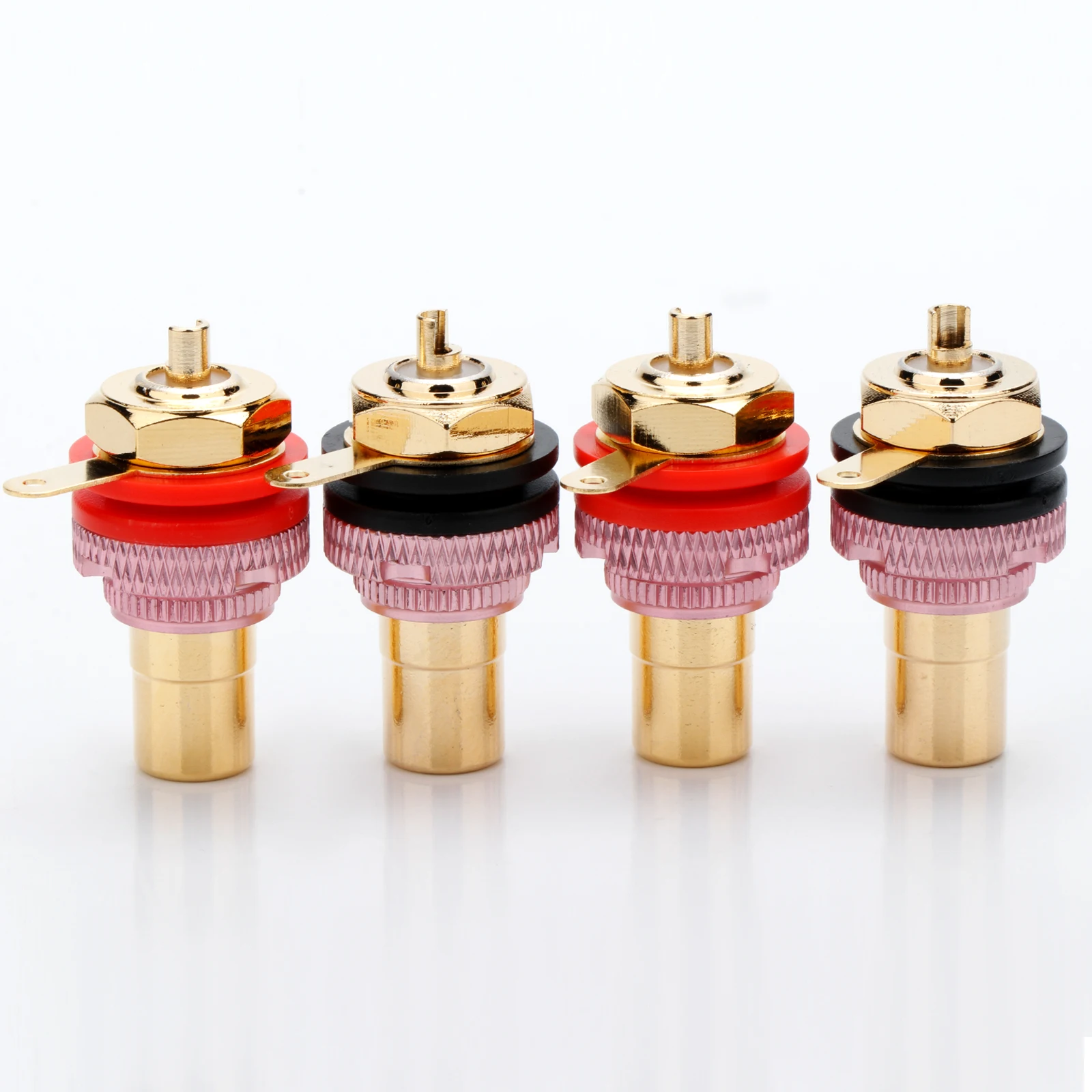 高品質 RS3014 金メッキ RCA メスコネクタソケットシャーシパネルマウントメスアダプタソケット HiFi オーディオプラグ