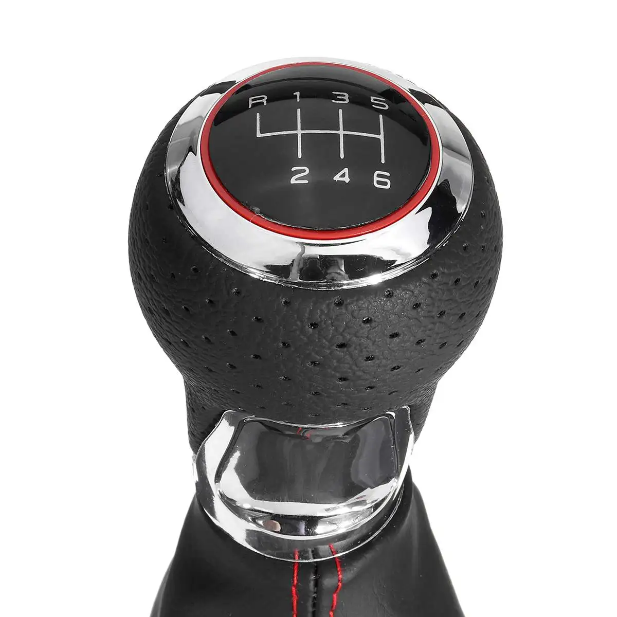 6 Speed Shifter Konb Car Gear Shift Knob With Boot Cover For AUDI A3 S3 8P 2003-2013 A4 S4 B8 8K A5 8T Q5 8R S-Line 2007-2015