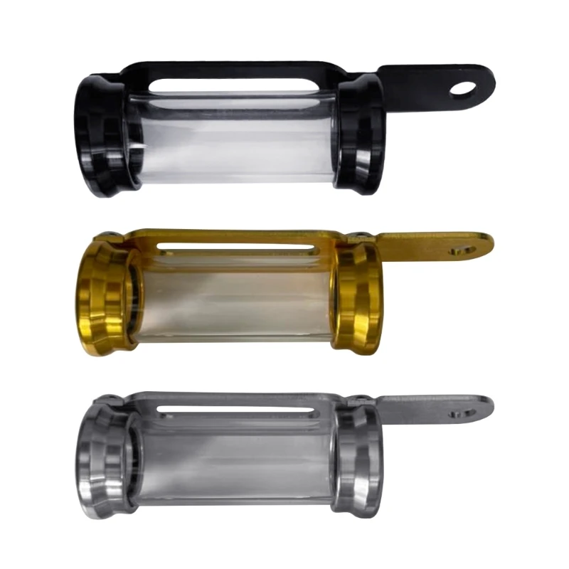 2025 New Universal Motorcycles Metal Tax Disc Tube Holder Stand Moped Scooter Transparent Cylinder Paper Placing Tube Waterproof