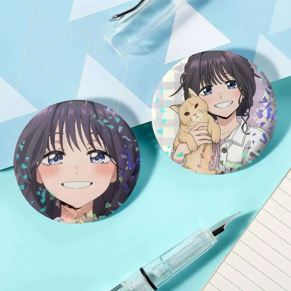 Broches créatives et exquises en forme de fleur parfumée avec badge laser D-Dignity-S pour vêtements et accessoires de chapeau