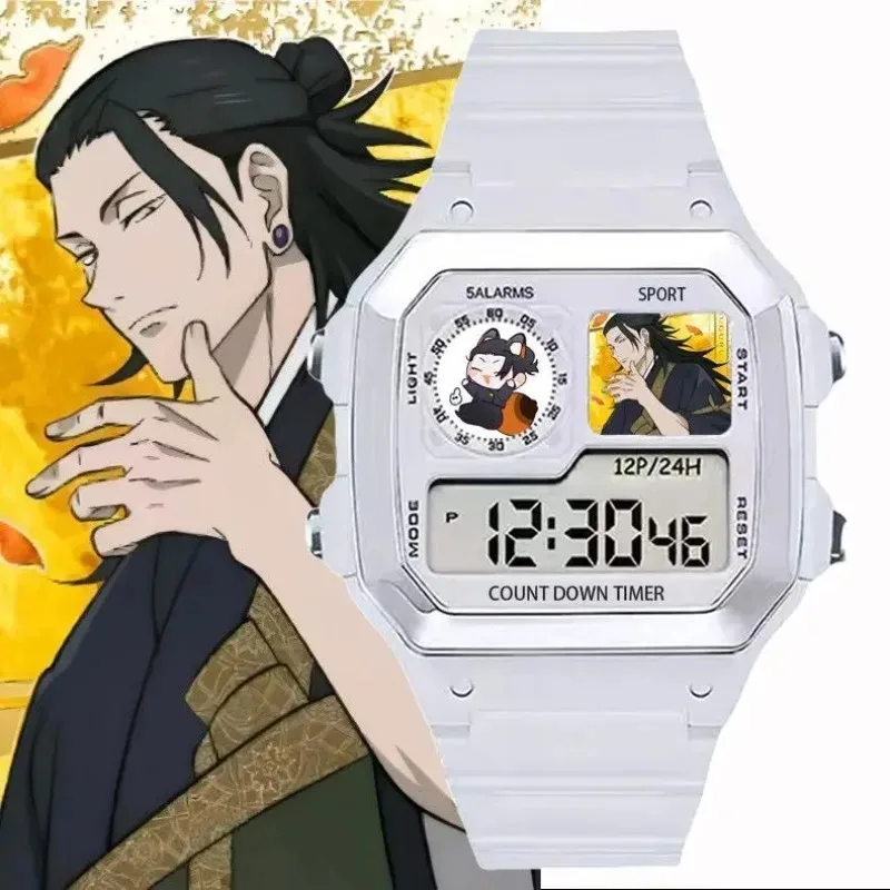 انمي ياباني Jujutsu Kaisens Gojo Satoru وسيم الكرتون منقوشة ساعة أنيمي البضائع هدية صغيرة #5