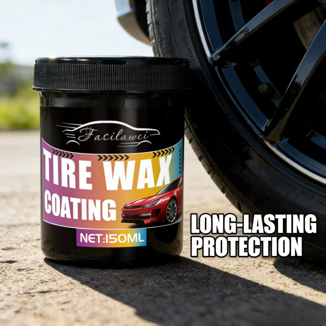 Facilawei Tire Wax Coating for BNM – 150ML Car Tire Protective Coating, Long-Lasting Gloss, Durable Tire Care Product for Vehicl