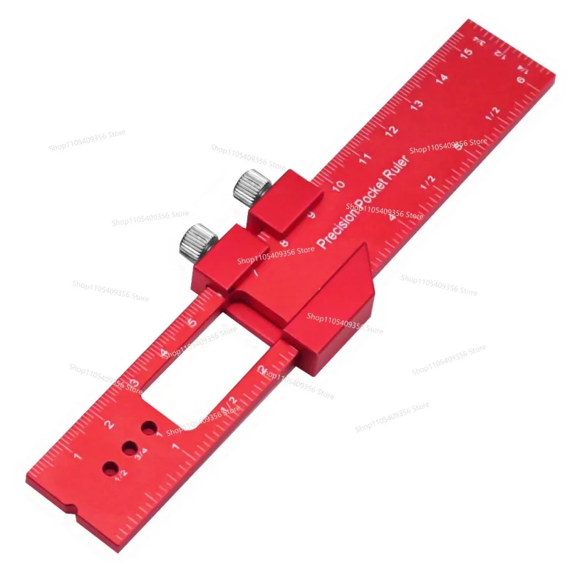 Aluminum Alloy Positioning Ruler Woodworking Scribing Ruler Angle Ruler 16/20/30 Cm Gauge Gauge DIY Tool