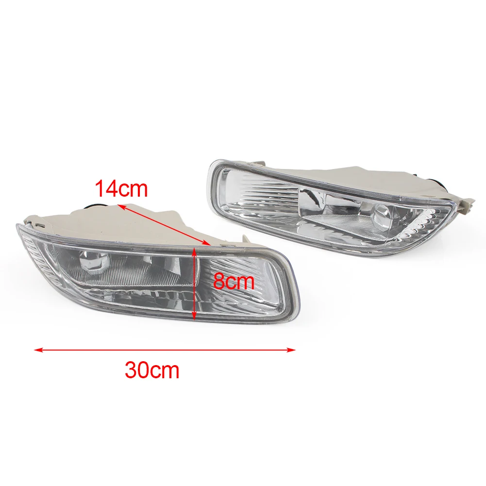 1 Pair Car Bumper Fog Light Lamps Daytime Runing Lights w/ Bulbs For Toyota Corolla 2003 2004 Clear Lens