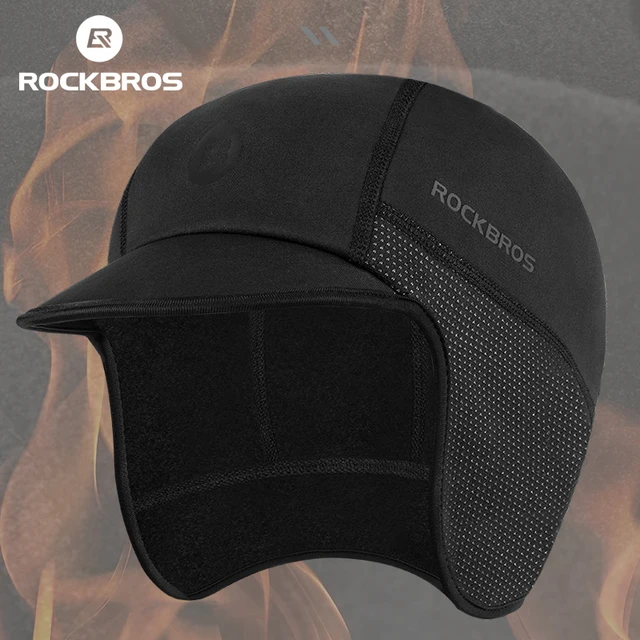 ROCKBROS zimowa czapka rowerowa wiatroszczelna termiczna czapka narciarska bieganie narciarstwo czapka motocyklowa mężczyźni kobiety MTB ochrona słuchu kolarstwo nakrycia głowy