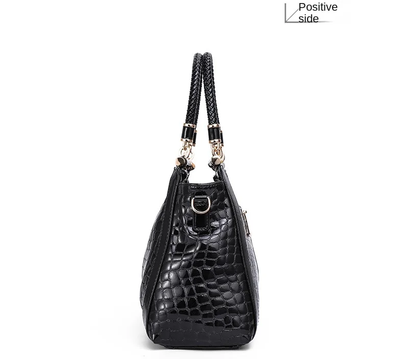 Genuine Leather Women\'s Handbags 2024 New Crocodile Pattern Mom Bag Large Capacity Lady Tote Bag Fashion Shoulder Crossbody Bags