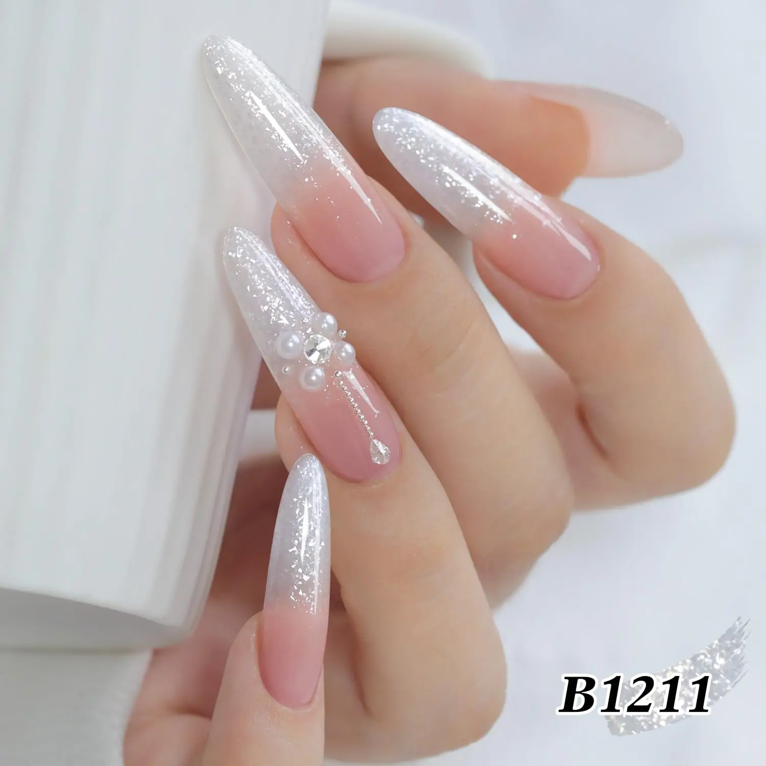 15ML Milchig-Weißer Gel-Nagellack, Reiner Transparenter Glitzer-Gel-Lack in Gleicher Farbe und Flasche, Nagelkunst für Salon und DIY zu Hause für Frauen – Detail 5