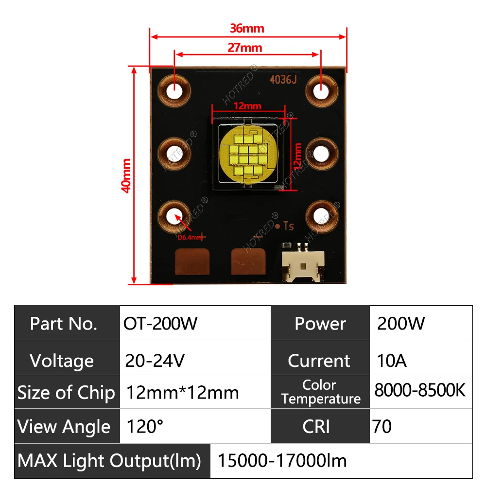 LED 200W 300W DC20-24V yüksek güç LED 21V sahne lamba çipi soğuk White8000-8500K için hareketli kafa disko lamba projektör aksesuarları