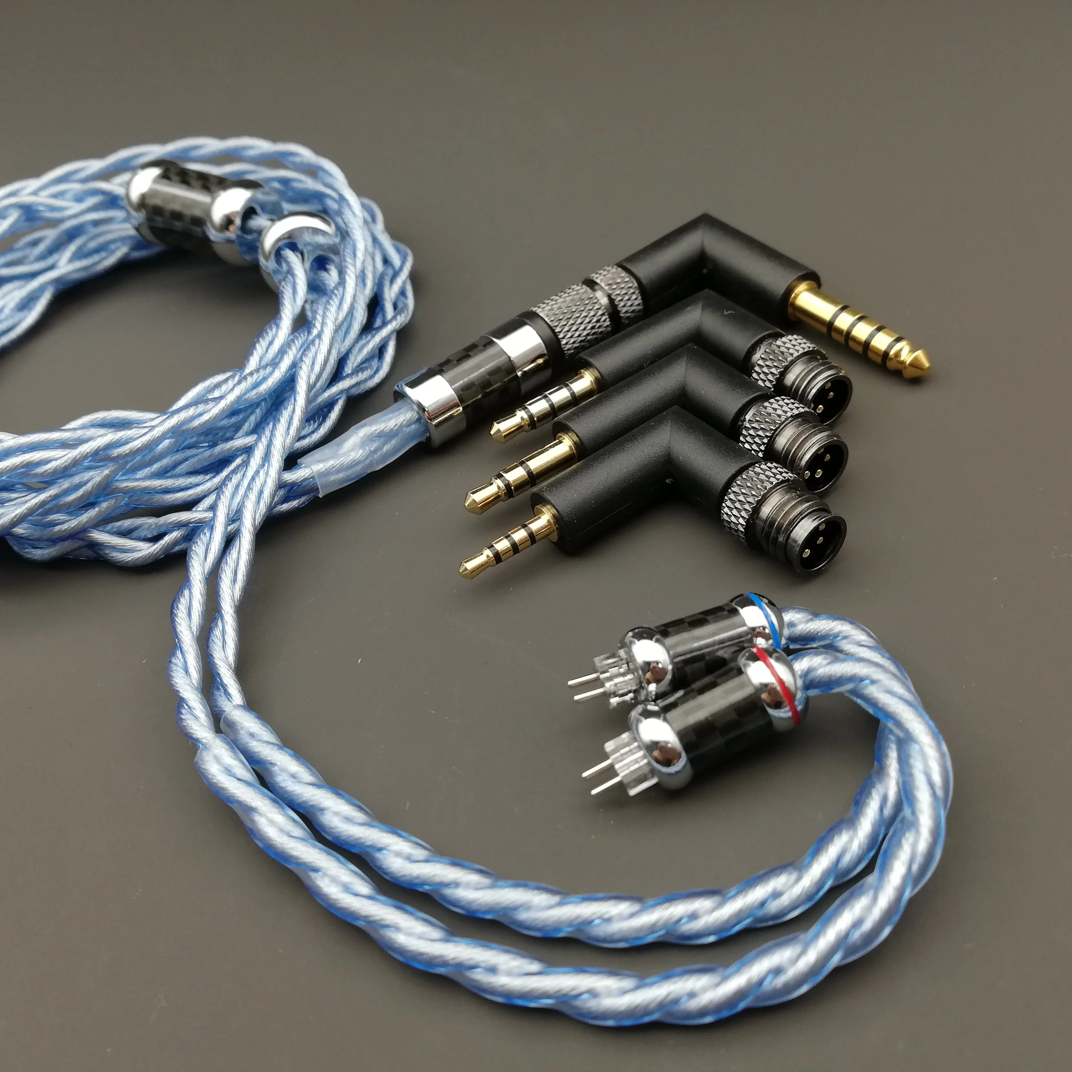 HIFI OCC 7N OCC Silver Plated Graphene Cable Iem Cable 2Pin 0.78 Or QDC Mmcx Cable Interchangeable Plug Headphone Cable