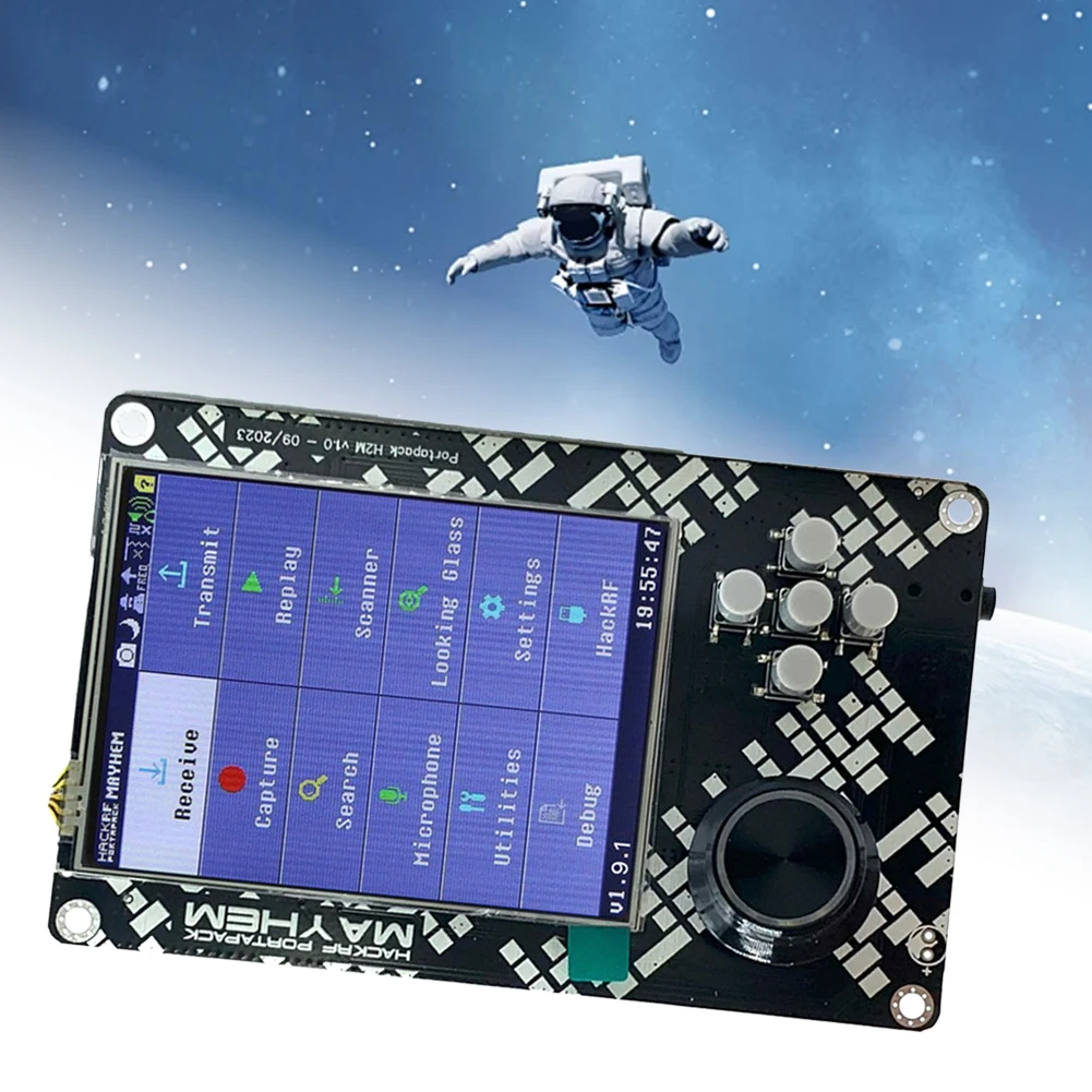 PortaPack H2M Signature Edition for HackRF One R9 V1.9.1 SDR Radio with 10MHZ TCXO and Built-in Microphone