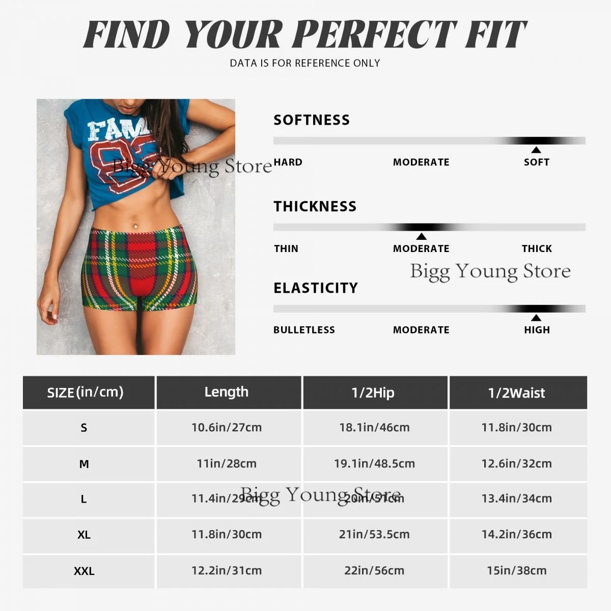 Damenbekleidung Booty Shorts Gym Push Up Short Elastizität Scrunch Butt Laufshorts Tartan Plaid Scottish Sports Booty Shorts