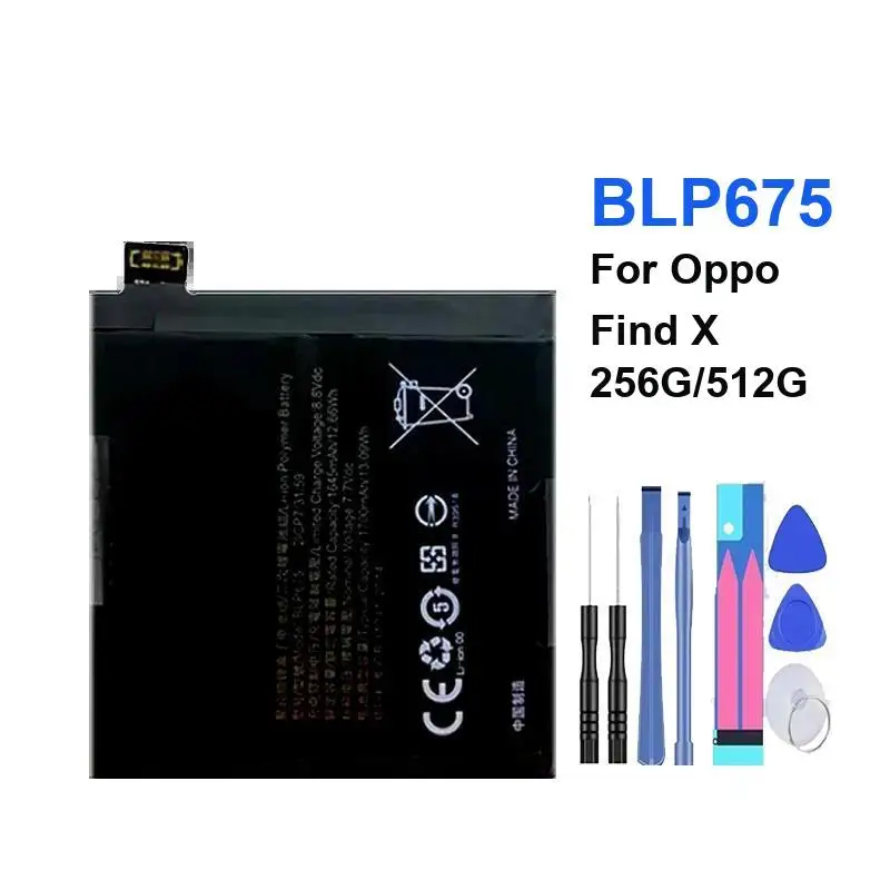 Mobile Phone Battery For Oppo Find X 256G 512GBLP675 Portable 3400Mah