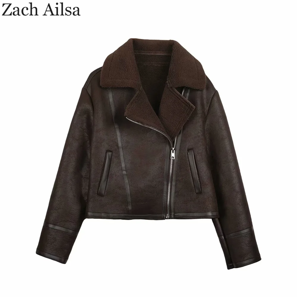 

Новая женская одежда, модная простая и универсальная двусторонняя короткая куртка в европейском и американском стиле.