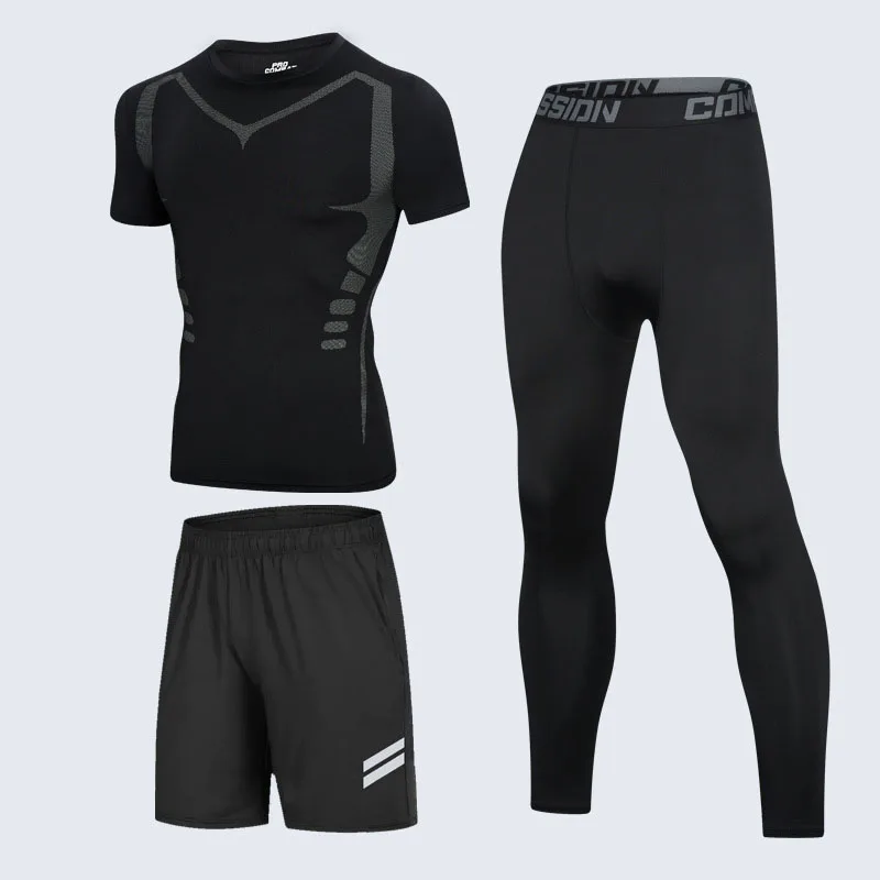 2024 abbigliamento sportivo Jogging tute a compressione abbigliamento da palestra traspirante uomo sport Joggers palestra Fitness tuta allenamento