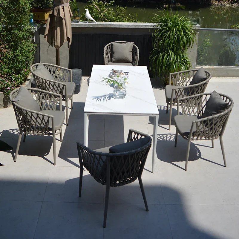 Outdoor Garden Balcony Vine Chair Villa Leisure Vine Weaving Waterproof and Sunscreen Table and Chair Combination