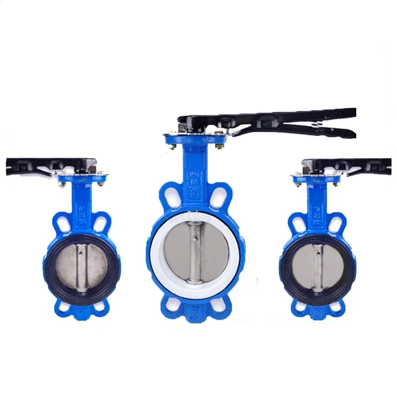 Handle/Movable Butterfly Valve Cast Iron Center Line Wafer Butterfly Valve Manual Soft Seal Butterfly Valve D7A1X5-10/16ZB1