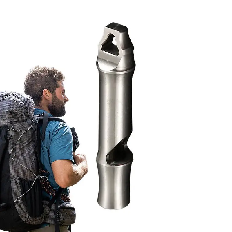 

Multi Functional Survival Whistle Single-Tube 120dB Waterproof Whistle Impact Resistant Titanium Alloy Tool Lightweight Loud